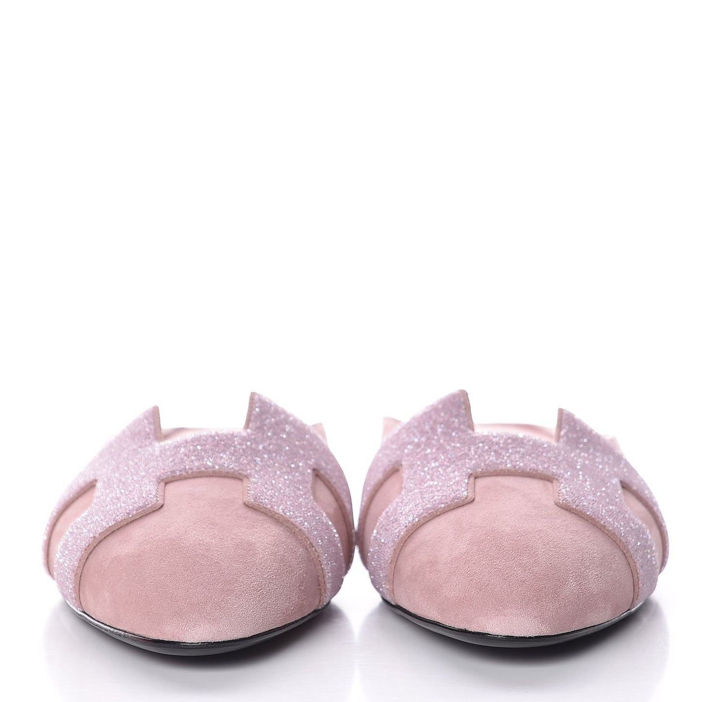 Suede Goatskin Crystal Roxane Mules 39 Rose