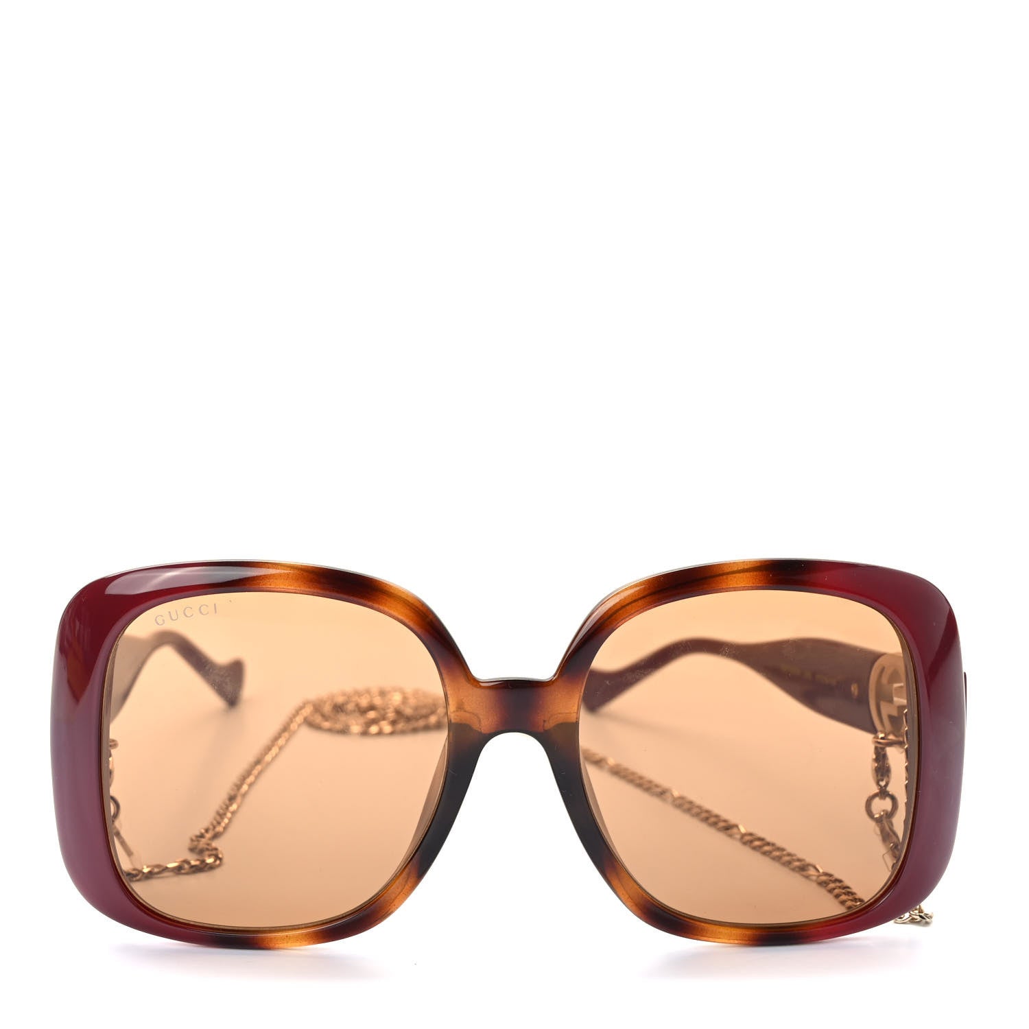 Gucci Acetate Square Frame Chain Sunglasses GG1029SA 2 of 8