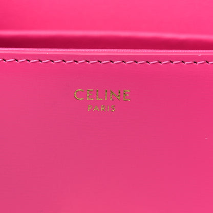 Celine Shiny Calfskin Triomphe Shoulder Bag Fuchsia 6 of 9