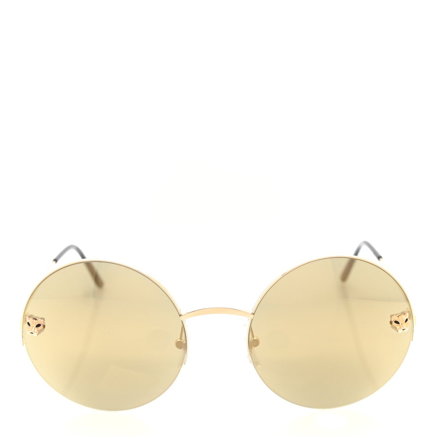 Cartier Panthere De Cartier Round Sunglasses Gold 2 of 7