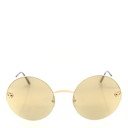 Cartier Panthere De Cartier Round Sunglasses Gold 2 of 7
