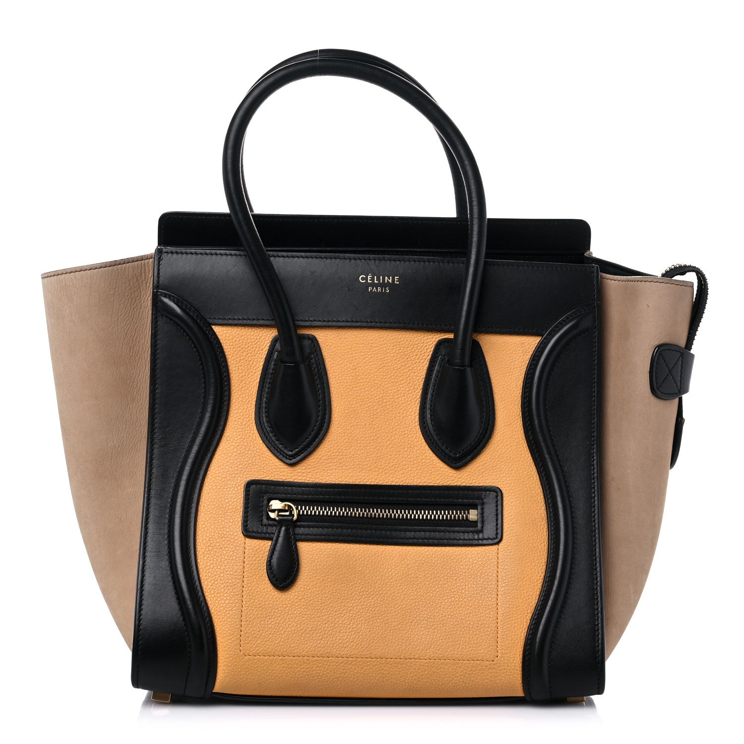 Celine Baby Grained Calfskin Nubuck Micro Tri-Color Luggage Corn 1 of 15