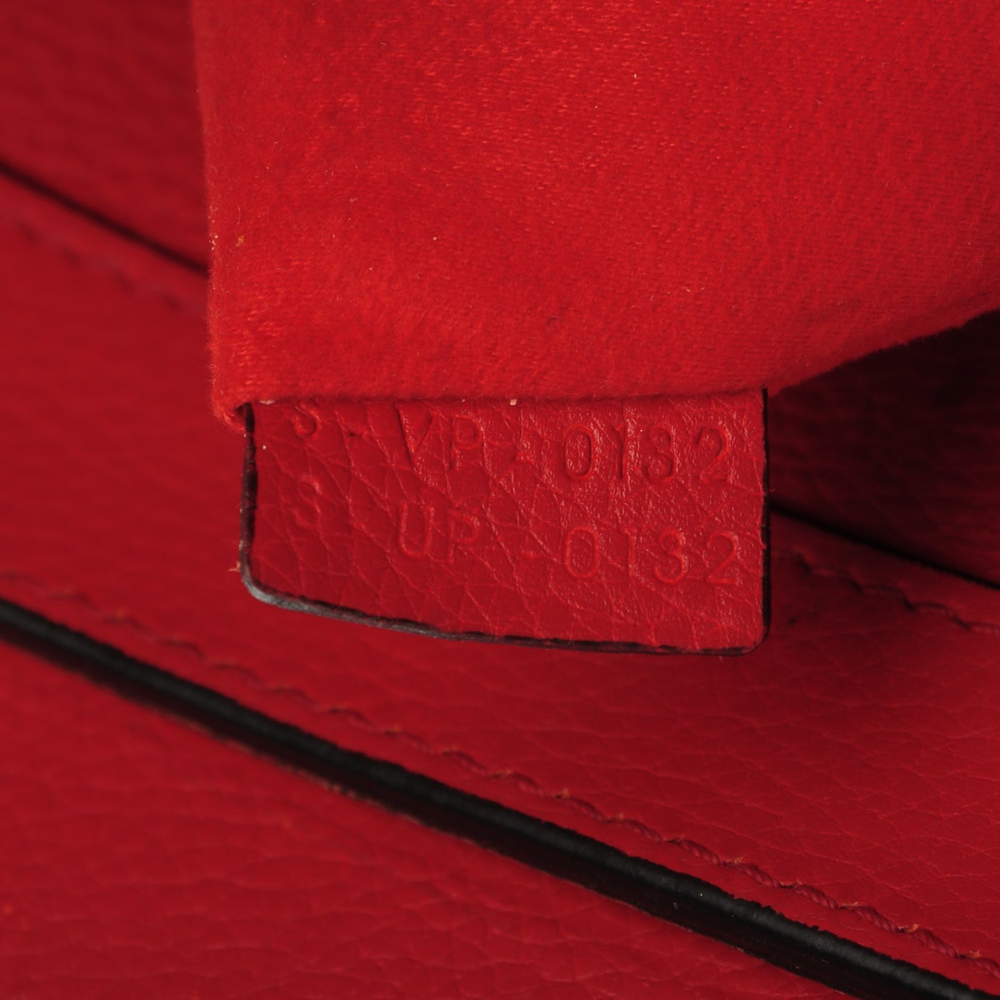 Drummed Calfskin Mini Luggage Coquelicot