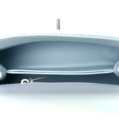 Chanel Iridescent Caviar Quilted Mini Coco Handle Flap Light Blue 5 of 10