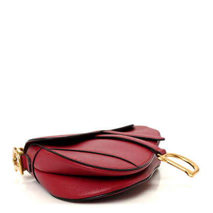 Christian Dior Grained Calfskin Saddle Bag Red 4 of 10