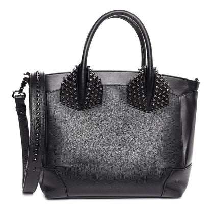 Christian Louboutin Grained Calfskin Studded Large Eloise Satchel Black 1 of 7