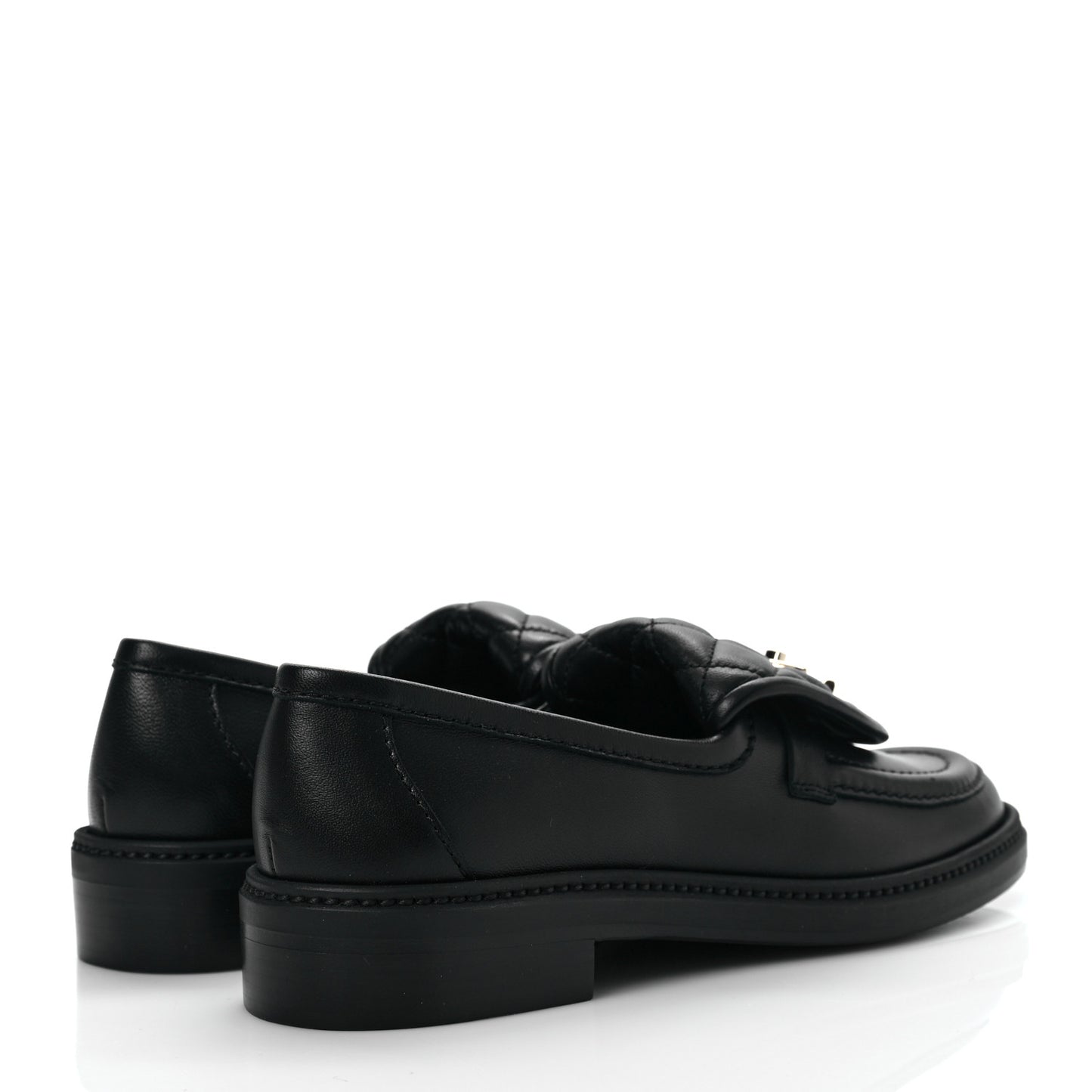 Lambskin Quilted CC Turnlock Loafers 37.5 Black