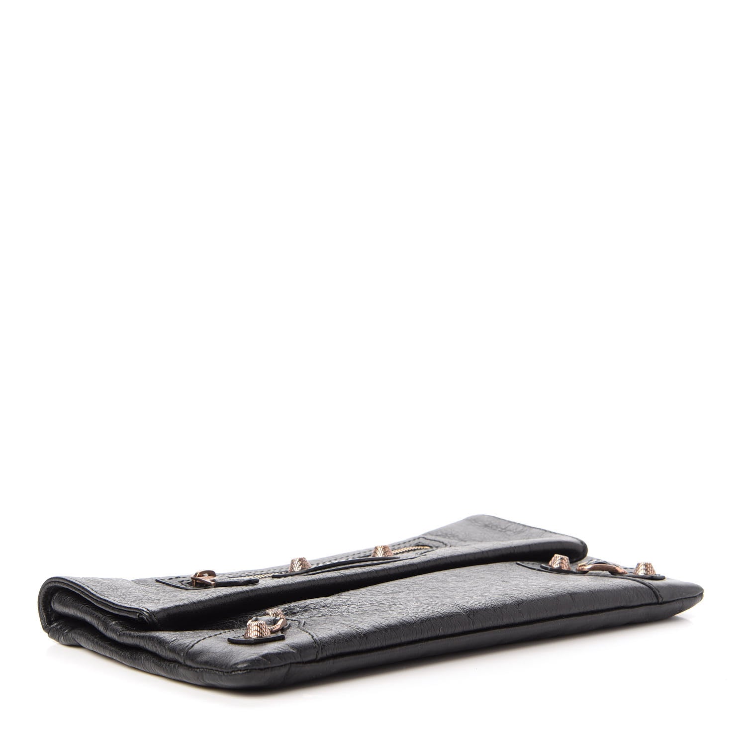 Balenciaga Agneau Giant 12 Rose Gold Hardware Envelope Clutch Black 4 of 10