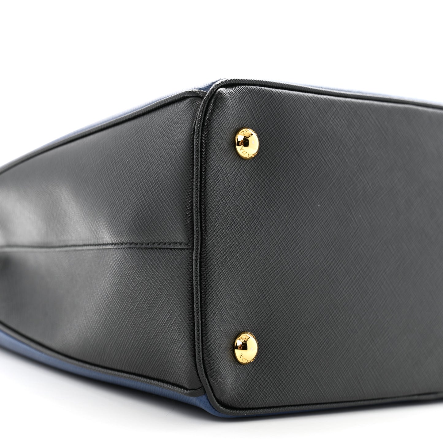 Saffiano Lux Medium Tote Bluette Black