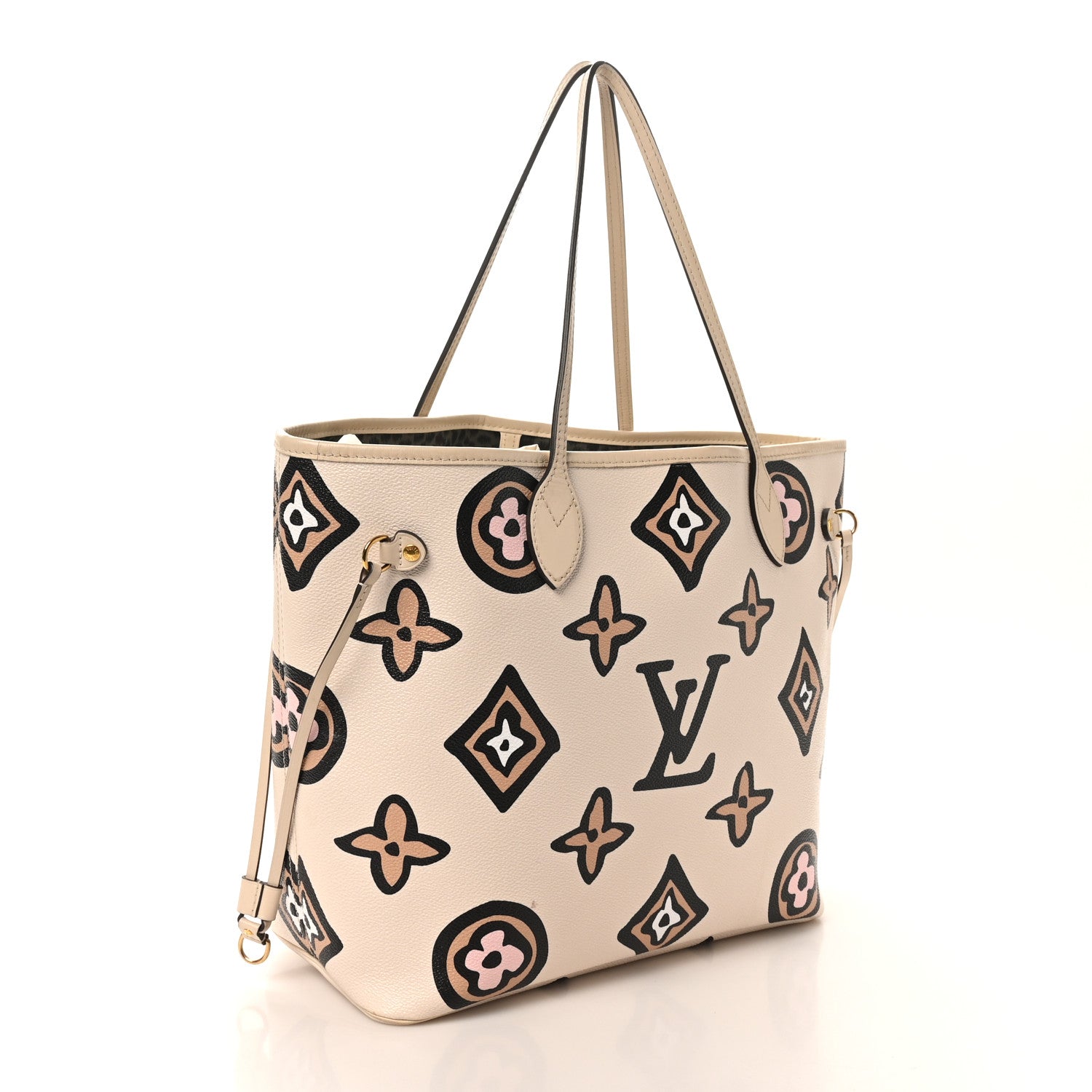 Louis Vuitton Monogram Giant Wild at Heart Neverfull MM Creme 3 of 9