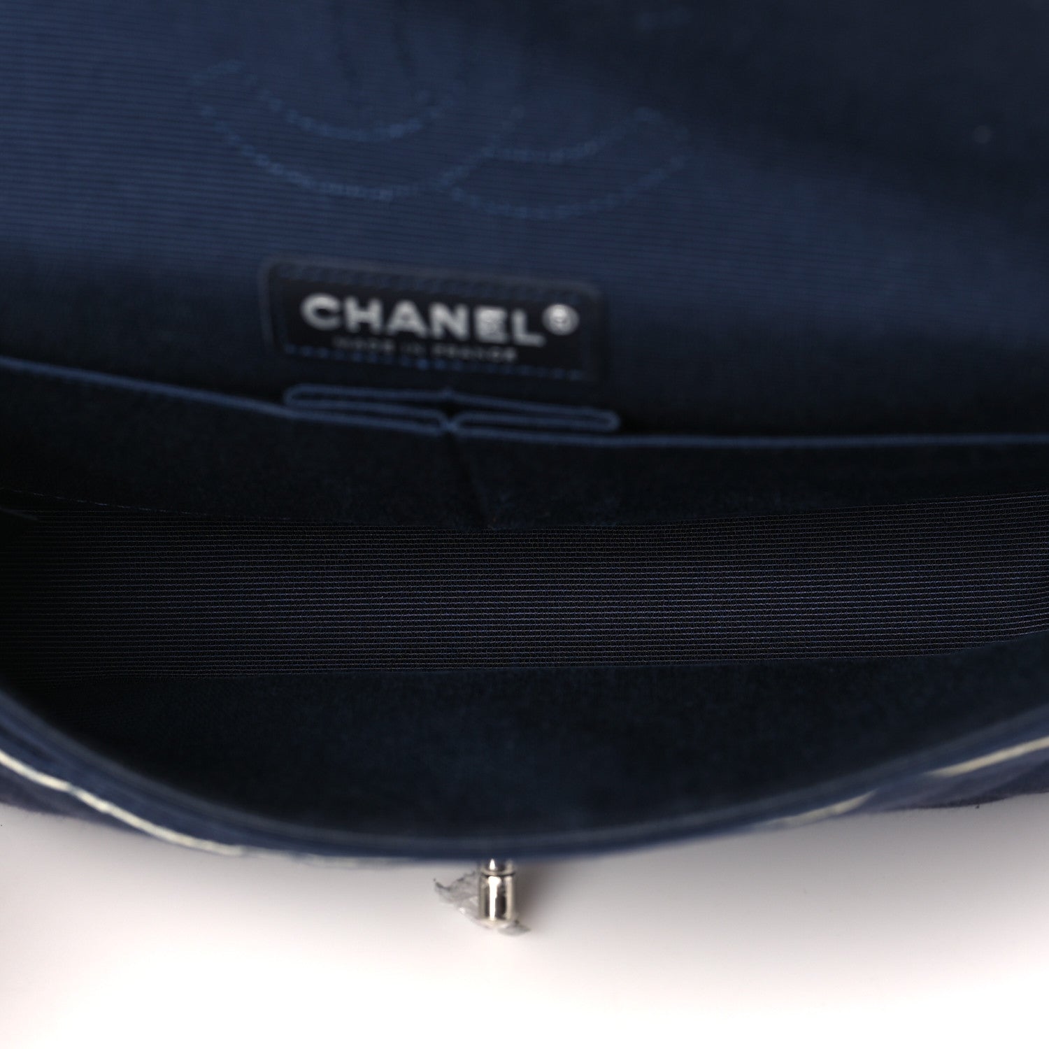 Chanel Grosgrain Quilted Medium Double Flap Navy 5 of 9