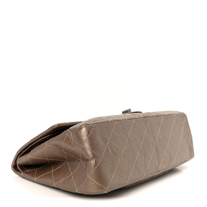 Chanel Metallic Aged Calfskin Quilted 2.55 Reissue 227 Flap Dark Gold 4 of 10