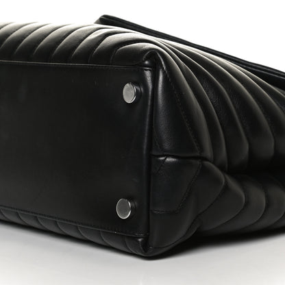Saint Laurent Calfskin Y Quilted Monogram Large Loulou Chain Satchel Black 11 of 21