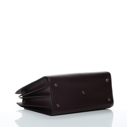 Saint Laurent Grained Calfskin Small Sac De Jour Bordeaux 4 of 7