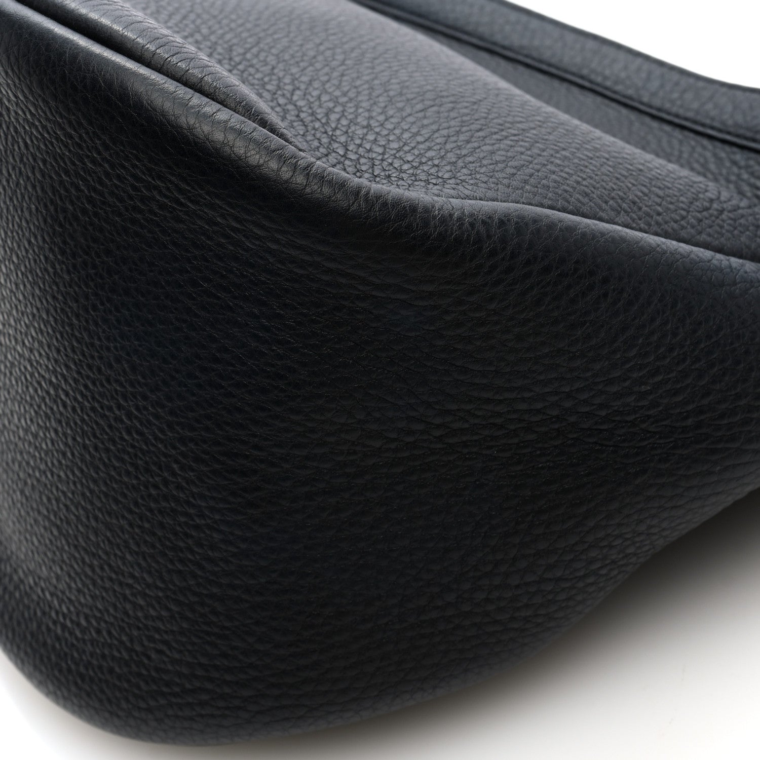 The Row Grained Calfskin Large Slouchy Banana Bag Black 9 of 9