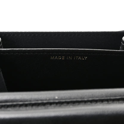 Chanel Lambskin Pearl Quilted CC Flap Card Holder With Chain  Black 7 of 11