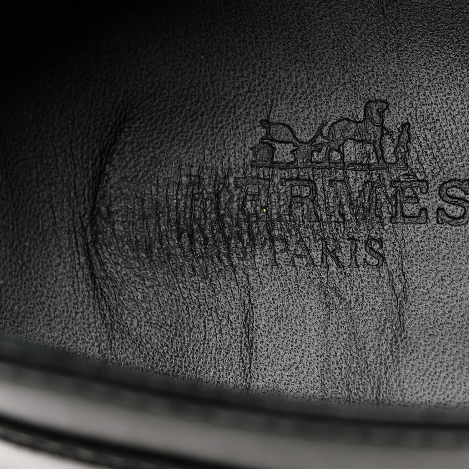 Hermes Glossed Calfskin First Oxford 38.5 Black 9 of 9