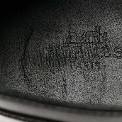 Hermes Glossed Calfskin First Oxford 38.5 Black 9 of 9