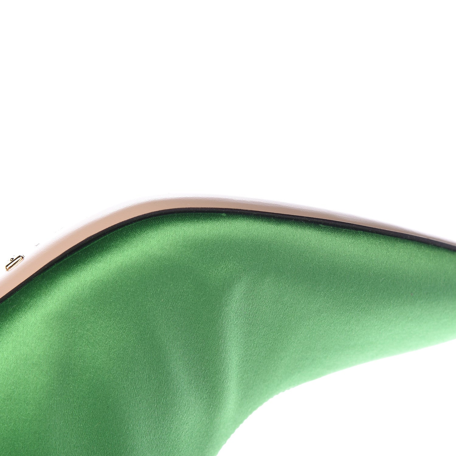 Gucci Silk Satin Malaga Kid Embroidered Candy Dragon Block-Heel Knee Boot 36 Green 14 of 20