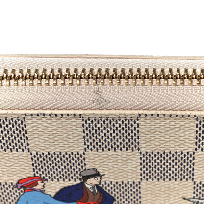 Louis Vuitton Damier Azur 2016 Christmas Animation Zippy Wallet Rose Ballerine 12 of 13