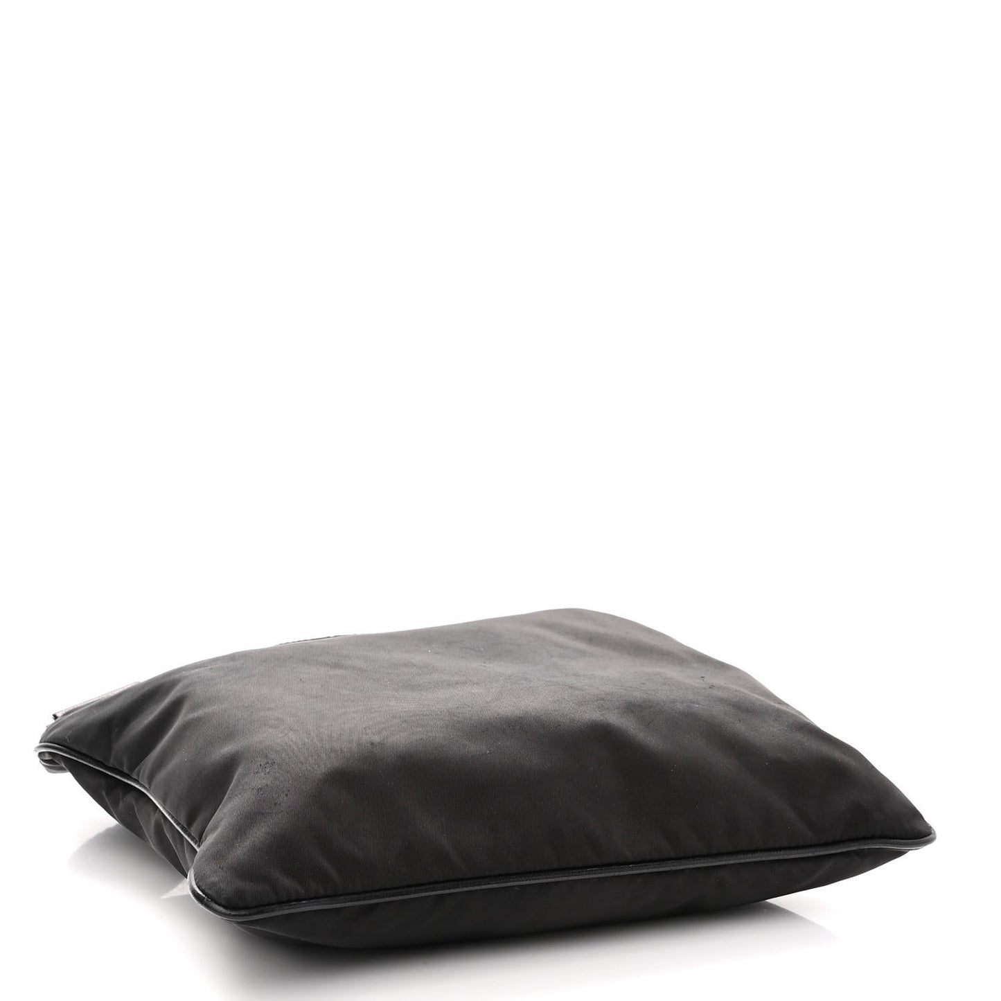 Nylon Saffiano Flat Messenger Bag Black