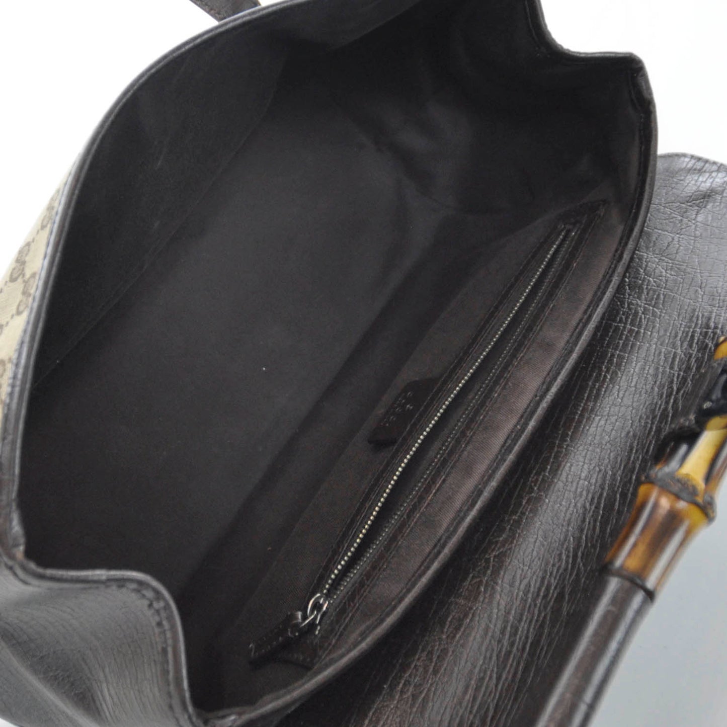 Monogram Bamboo Bullet Satchel Brown