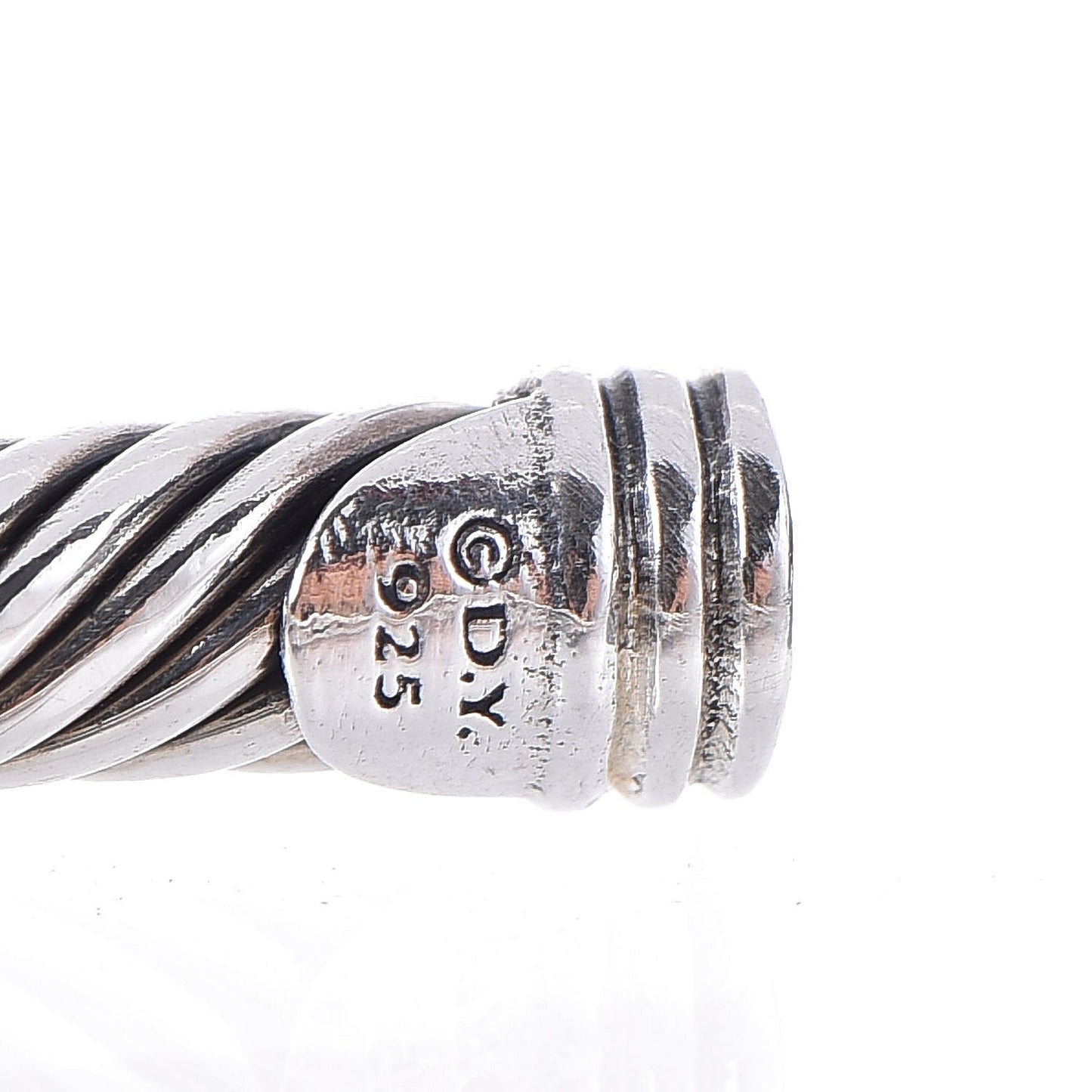 Sterling Silver Diamond 4mm Cable Classics Single Station Bracelet M