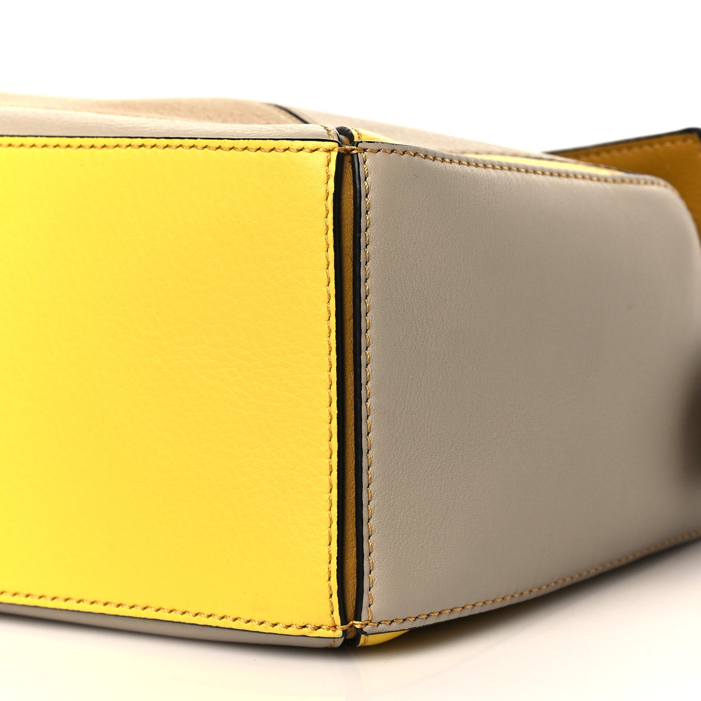 Grained Calfskin Small Puzzle Bag Ocre Yellow