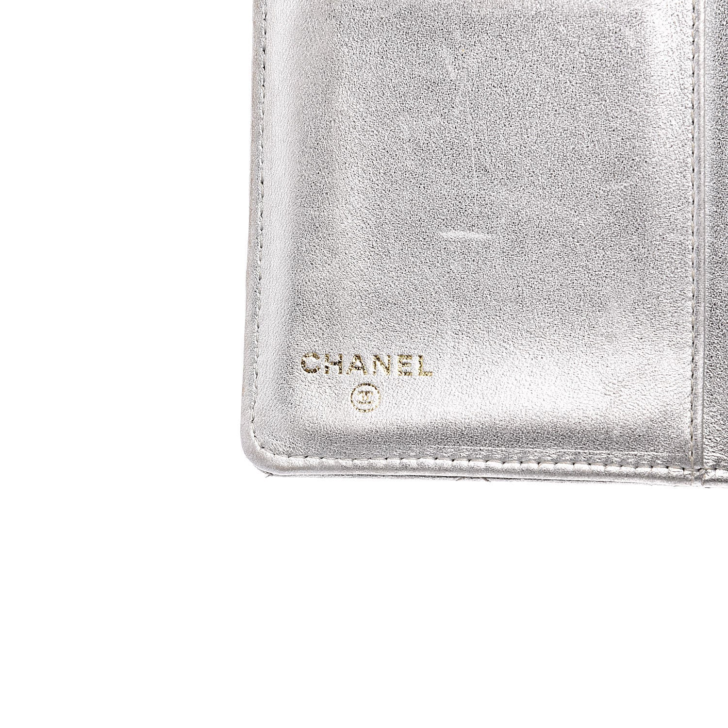 Chanel Metallic Lambskin Quilted Reissue Yen Wallet Silver 7 of 18