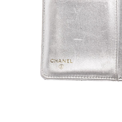 Chanel Metallic Lambskin Quilted Reissue Yen Wallet Silver 7 of 18