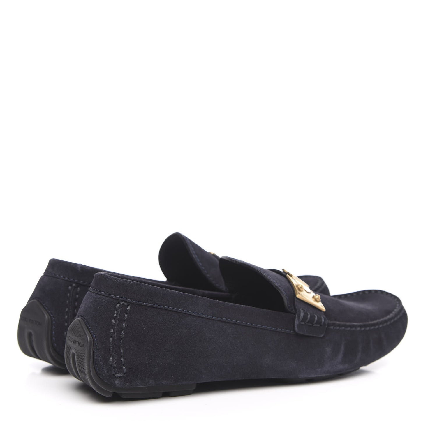 Suede Racetrack Moccasin Loafers 9.5 Marine