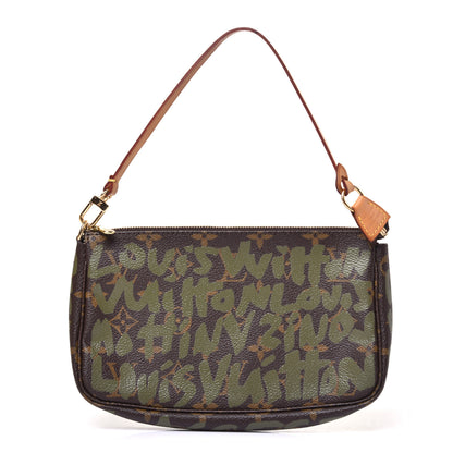 Louis Vuitton Monogram Graffiti Pochette Accessories Kaki 1 of 9