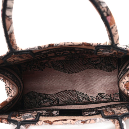 Christian Dior Canvas Embroidered Small Jardin Magique Book Tote Power Pink 4 of 10