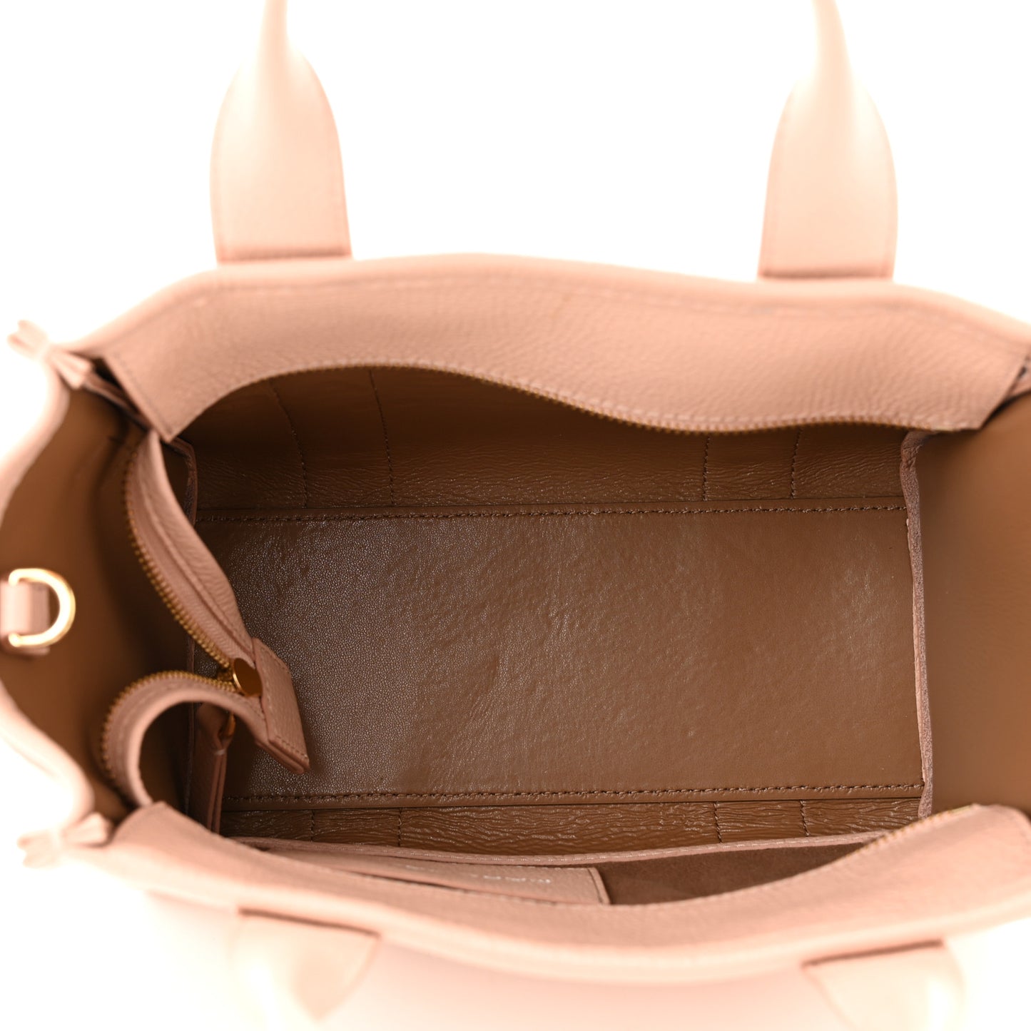 Grained Calfskin Small The Tote Bag Rose Dust