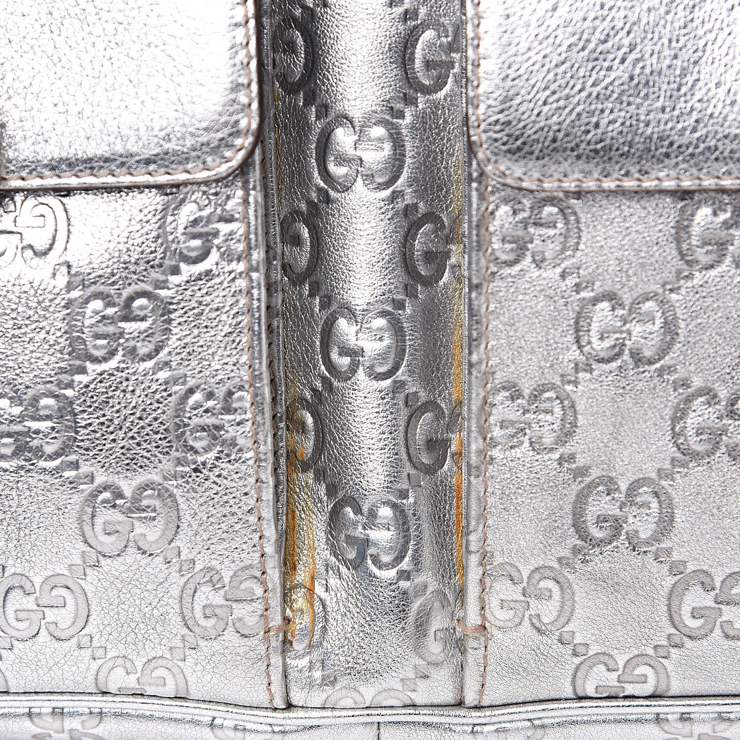 Gucci Metallic Guccissima Pocket Hobo Silver 9 of 13