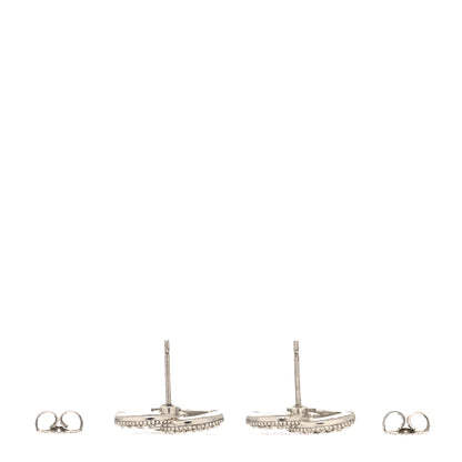 Chanel Crystal CC Treasure Chest Earrings Light Gold 3 of 4