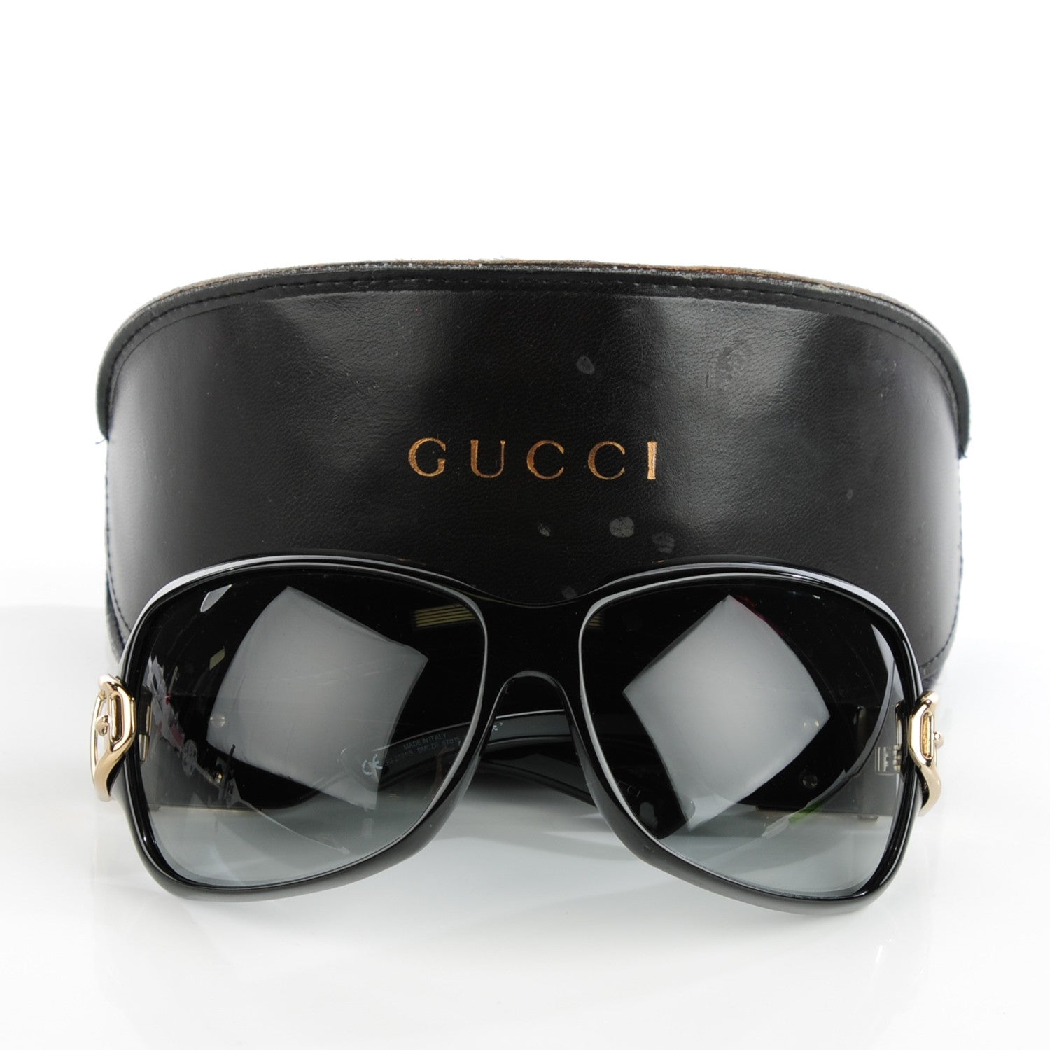 Gucci Gold Buckle Sunglasses 2591 S Black 6 of 6