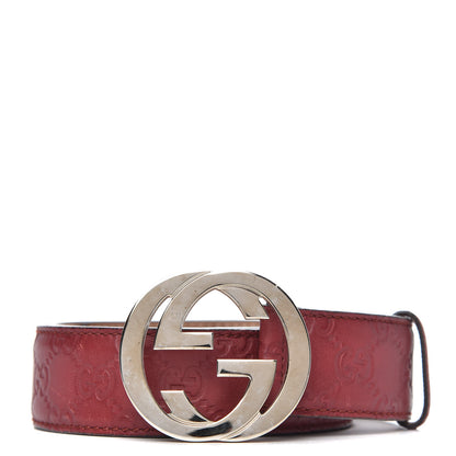 Gucci Guccissima Interlocking G 40mm Belt 90 36 Red 1 of 6