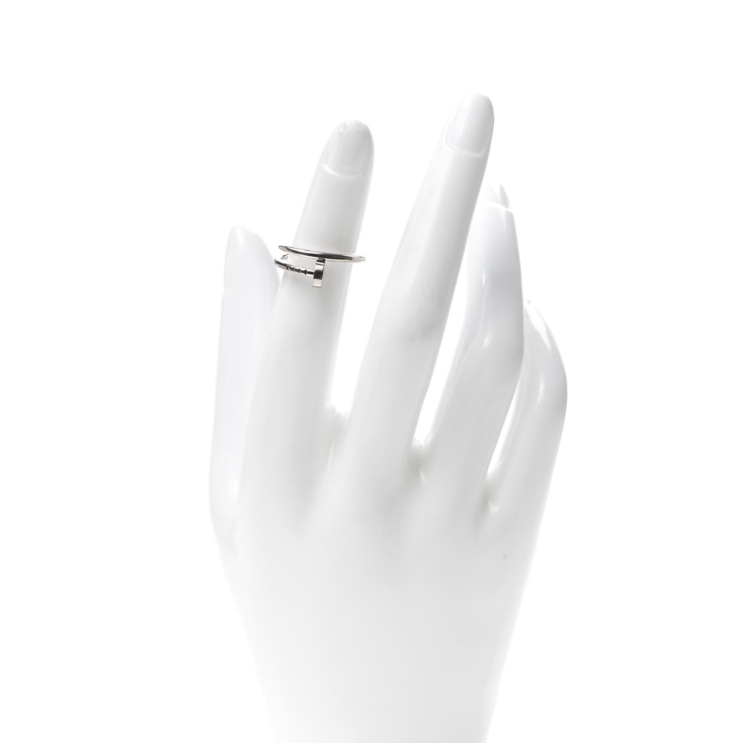 Cartier 18K White Gold Small Juste Un Clou Ring 49 4.75 2 of 6