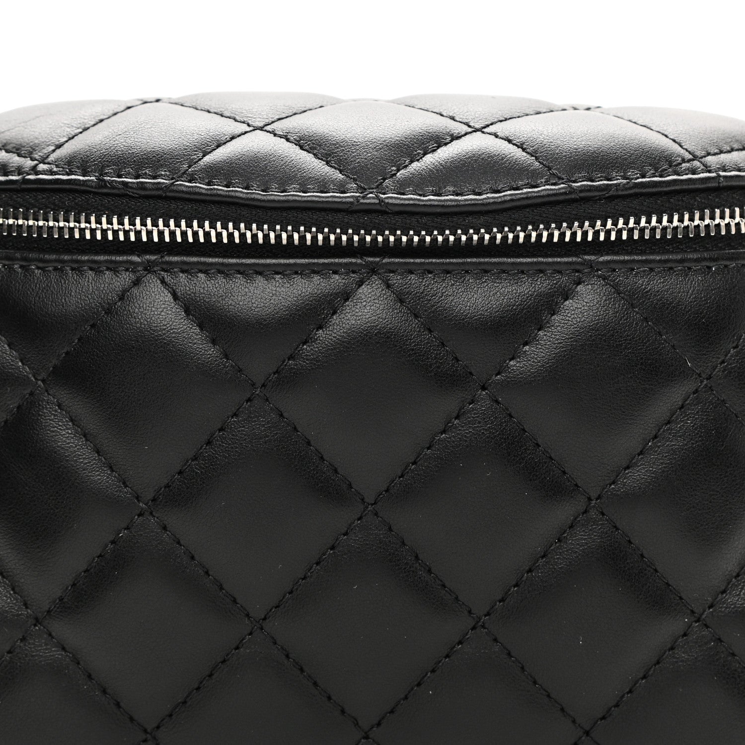 Chanel Grained Calfskin Quilted Waist Belt Bag Black 8 of 10