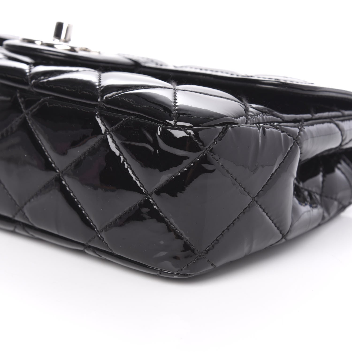 Chanel Patent Quilted Small Coco Shine Flap Black 7 of 10