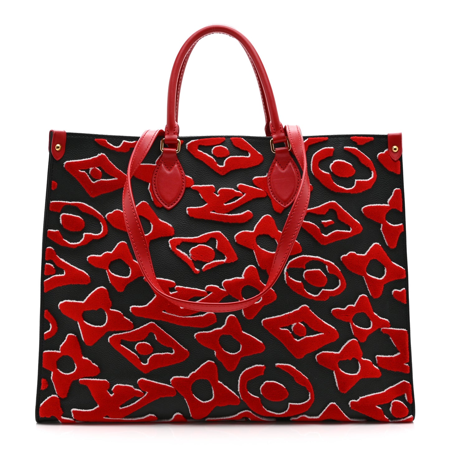 X UF Tufted Monogram Onthego GM Black Red