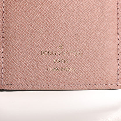 Louis Vuitton Damier Ebene Victorine Wallet Rose Ballerine 6 of 7
