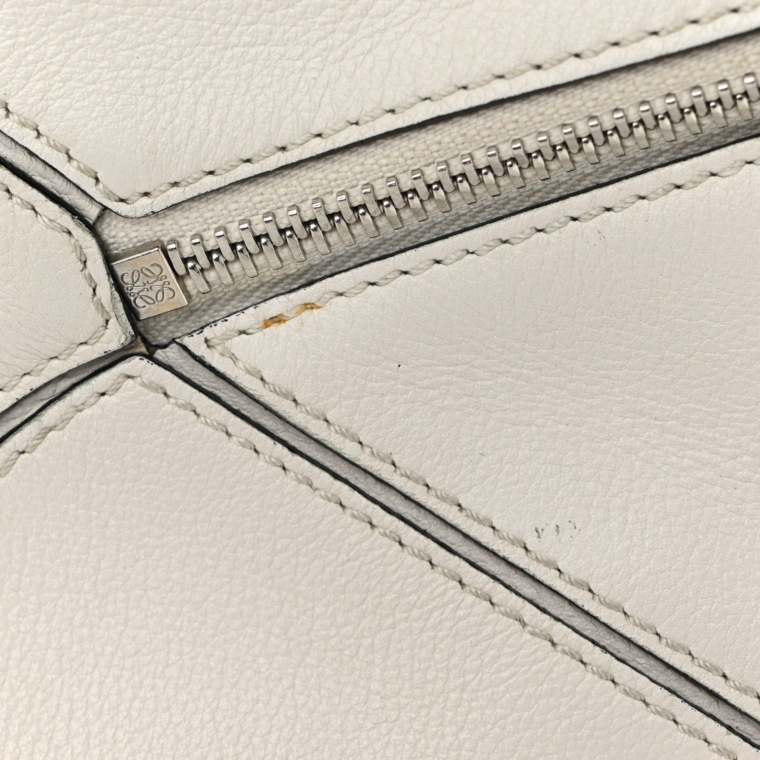Loewe Grained Calfskin Small Puzzle Bag White 11 of 12