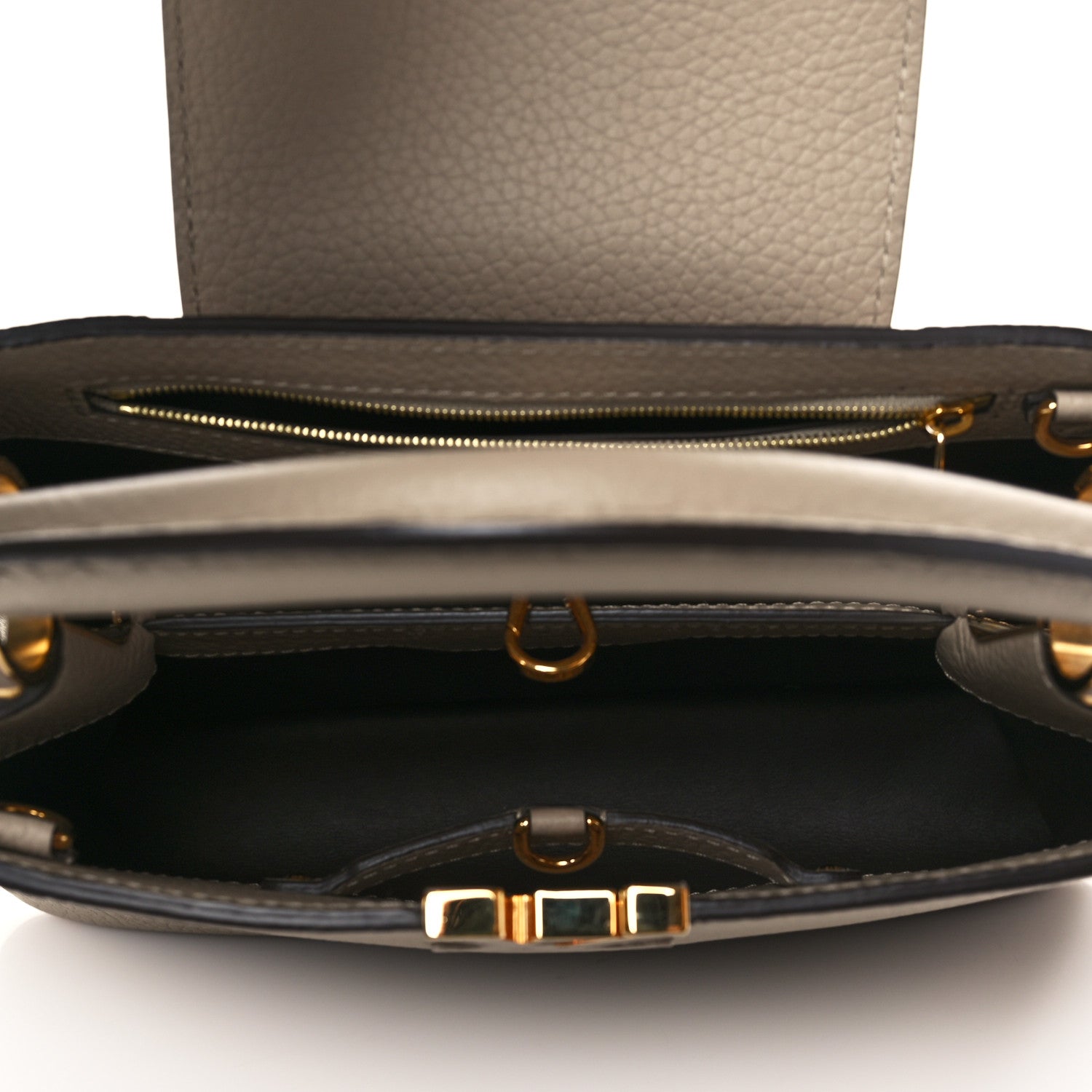 Louis Vuitton Taurillon Capucines BB Galet 5 of 9