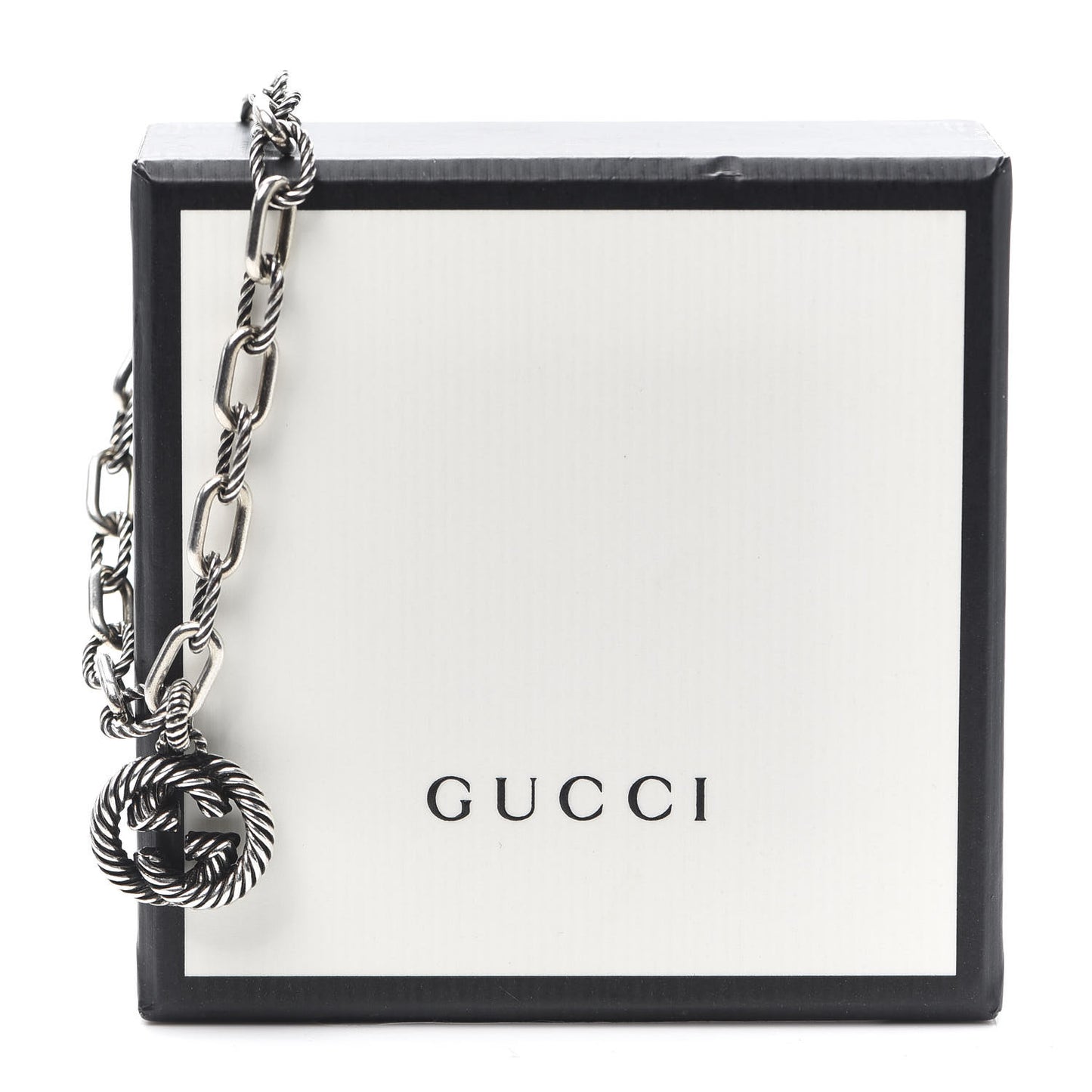 Sterling Silver Interlocking G Charm Bracelet