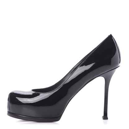 Saint Laurent Patent Tribute 105 Platform Pumps 38 Black 1 of 9