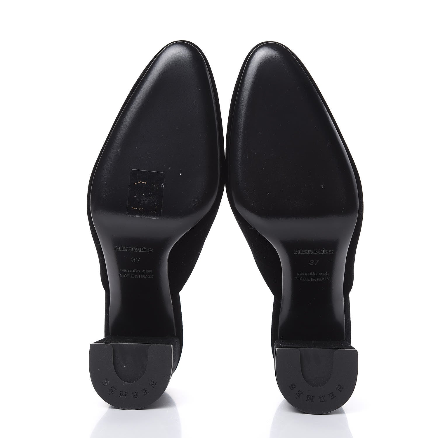 Hermes Velvet Victoria Mule 37 Black 5 of 8