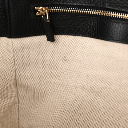 Gucci Pebbled Calfskin Small Swing Tote Black 9 of 10