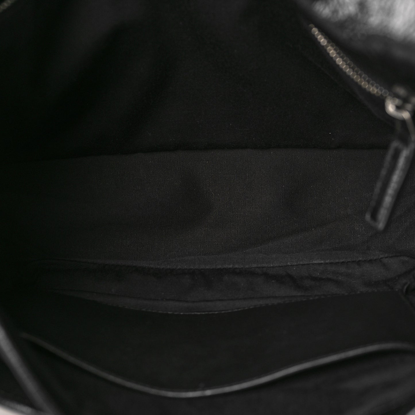 Crinkled Calfskin Matelasse Monogram Large Niki Chain Satchel Black